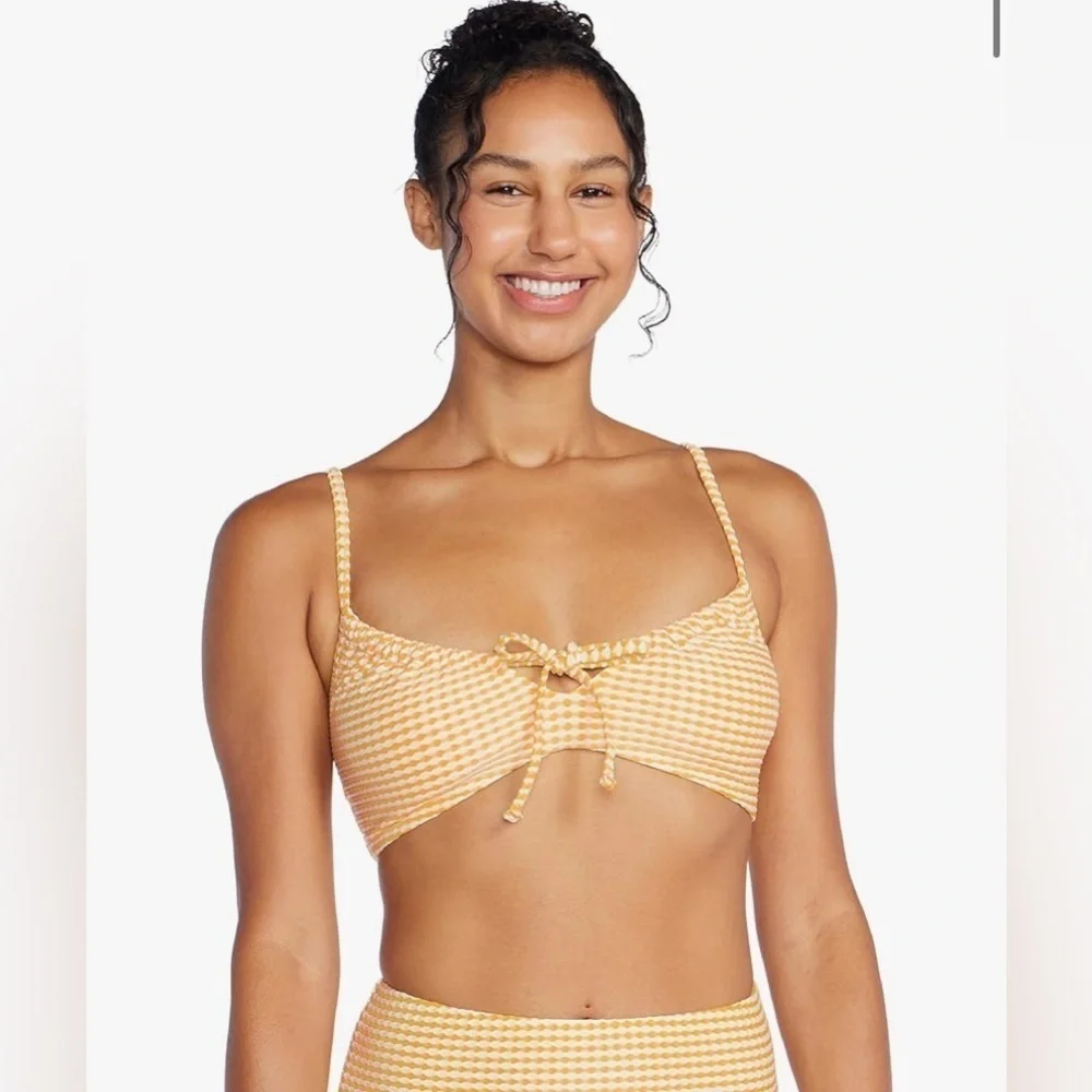 NWT Speedo Women's Swimsuit Bikini Top Adjustable Square Neck